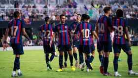 Los jugadores del Barça celebran el aplastante triunfo contra el Inter de Miami / FCB