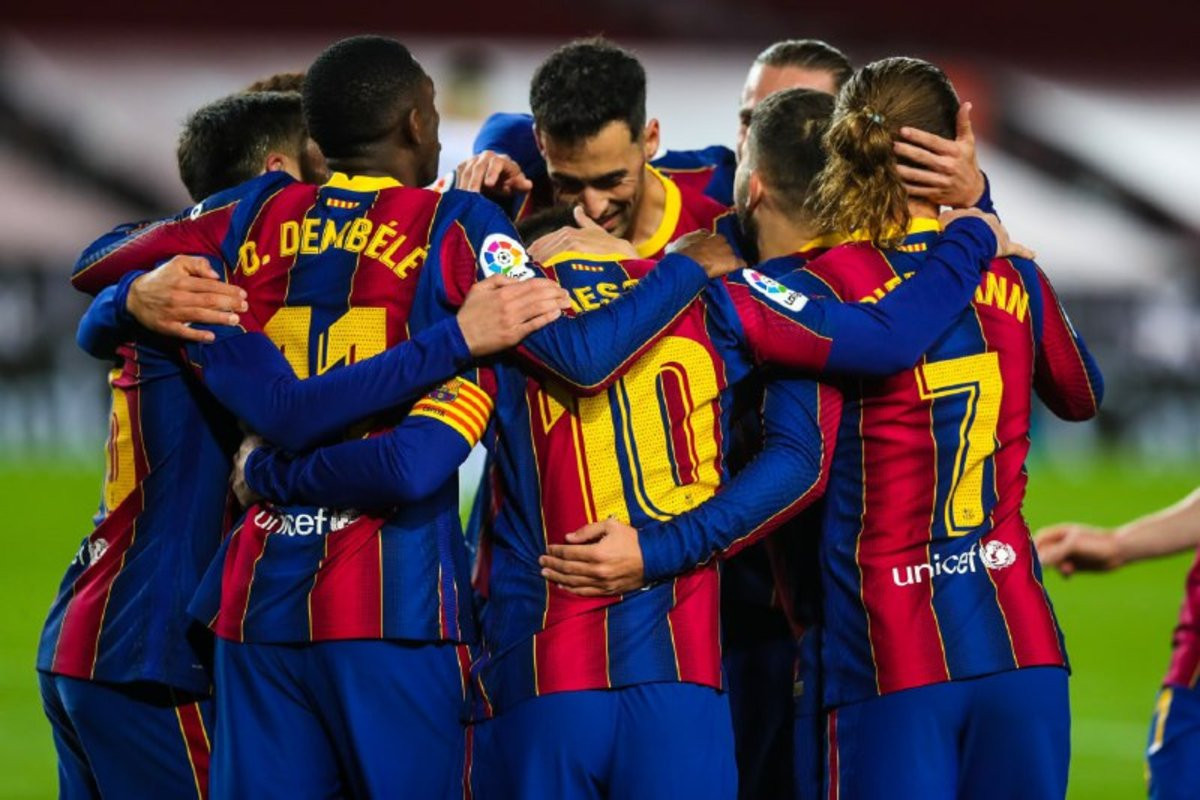 Los jugadores del Barça, celebrando un gol contra el Huesca | FCB