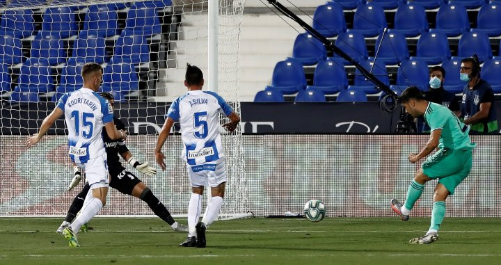 Acción del gol de Marco Asensio contra el Leganés / EFE