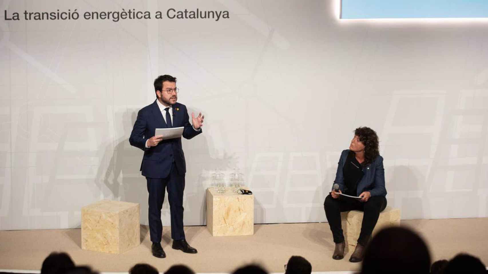 El presidente de la Generalitat, Pere Aragonès, y la consellera de Acción Climática, Alimentación y Agenda Rural, Teresa Jordà /EUROPA PRESS