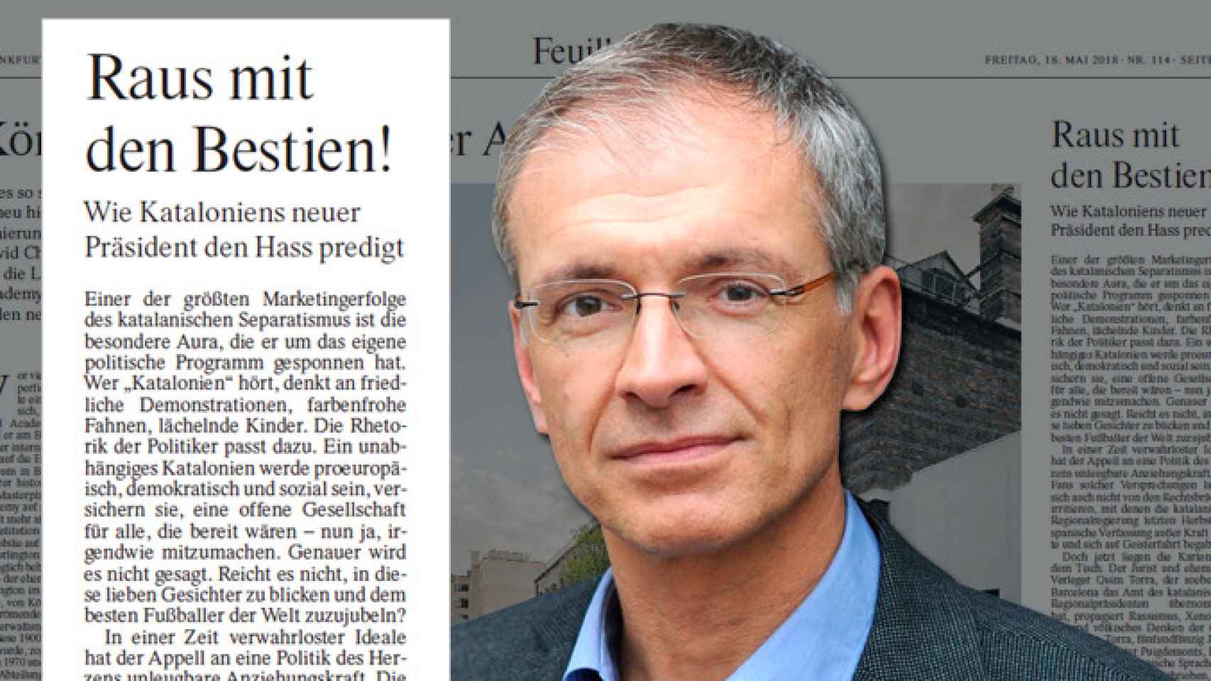 Paul Ingendaay, el autor del artículo 'Fuera con las bestias' publicado en el periódico alemán Frankfurter Allgemeine Zeitung / CG