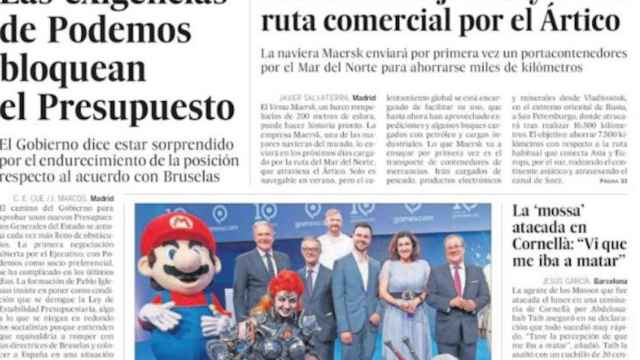 Una foto de la portada de El País