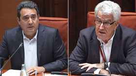 Manuel Bustos (i) y Jordi Soriano, durante su comparecencia en la comisión parlamentaria sobre corrupción política, en junio de 2015.