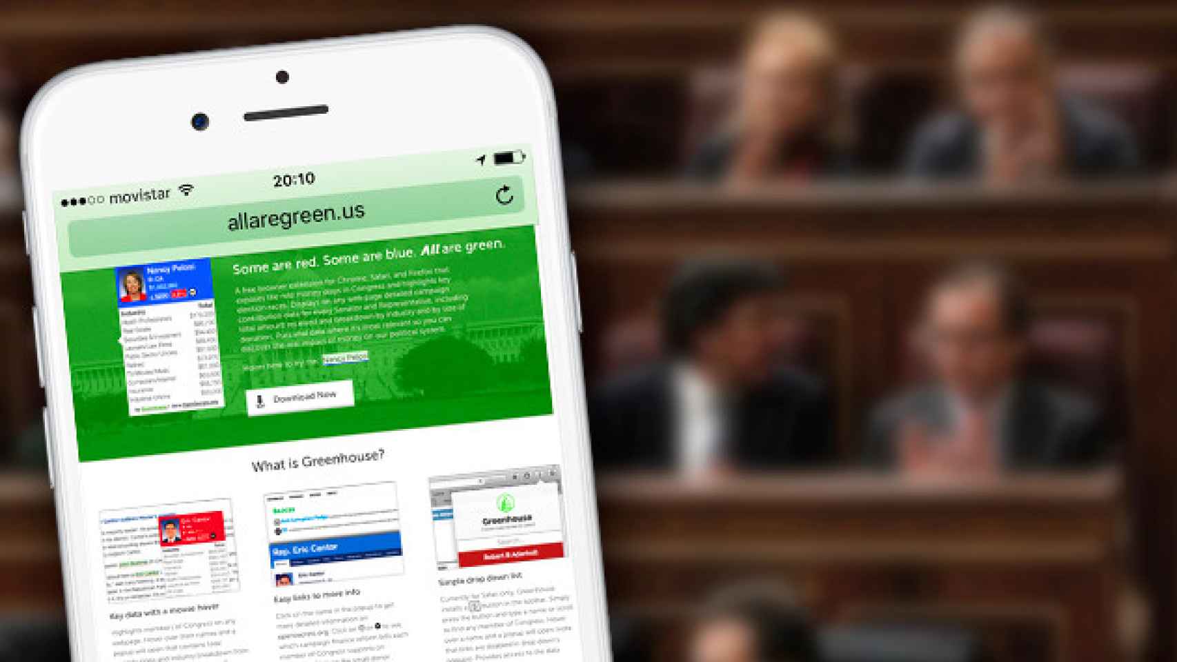 GreenHouse, una aplicación que permite fiscalizar el origen del dinero de los políticos americanos / CG