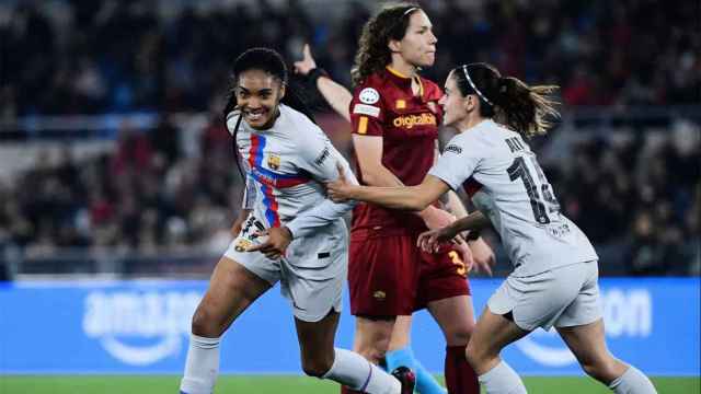 Salma Paralluelo celebra el gol marcado contra la Roma en Champions / REDES