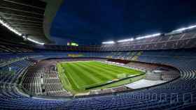 Una imagen del Camp Nou vacío, antes del estreno en Liga del Barça ante la Real Sociedad / FCB