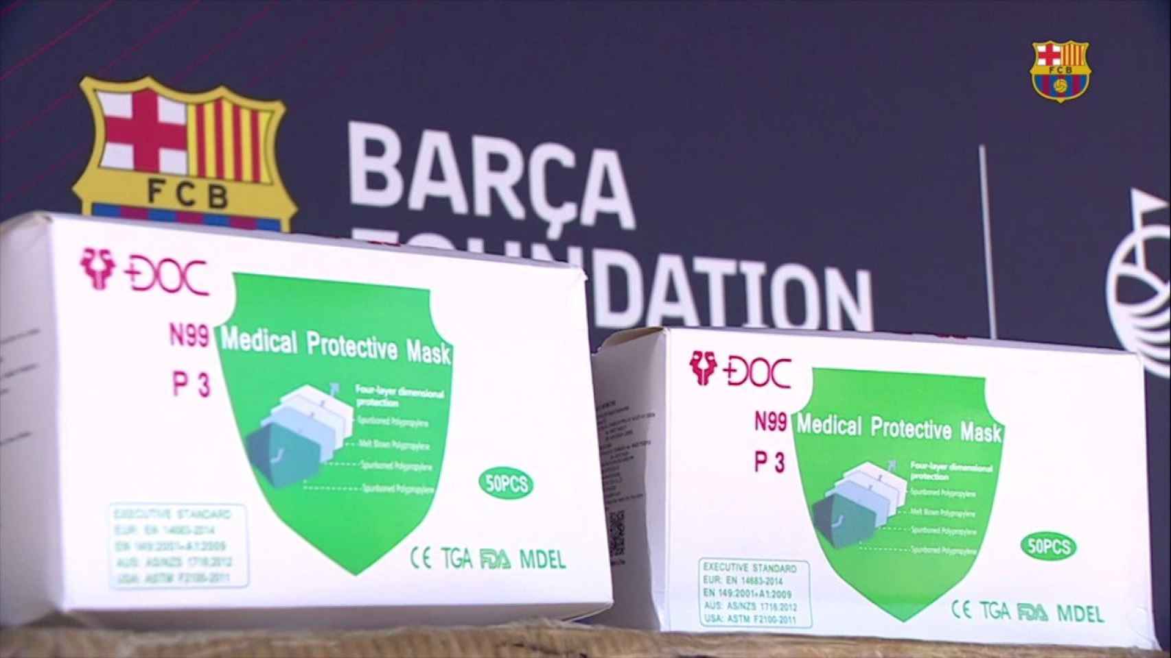 La Fundación del Barça repartirá 50.000 mascarillas de uso médico / FCB