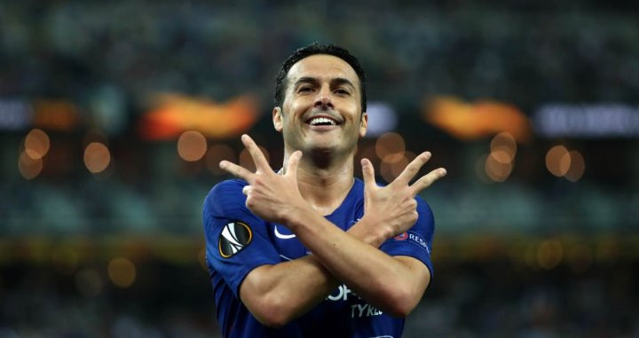 Pedro celebra uno de sus goles con el Chelsea/ EFE