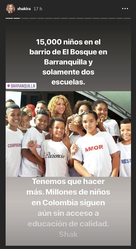 Shakira abre una escuela en Barranquilla con el Barça / INSTAGRAM