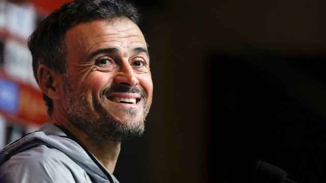 Luis Enrique, en la rueda de prensa que ofreció para anunciar la convocatoria / EFE