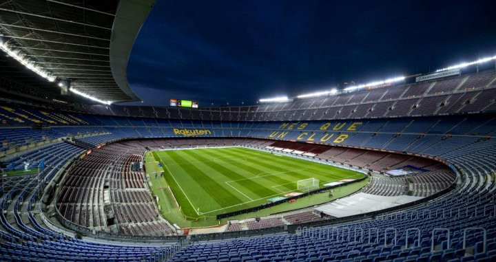 Una imagen del Camp Nou vacío, antes del estreno en Liga del Barça este domingo / FCB