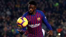 Ousmane Dembelé en un partido con el FC Barcelona / EFE