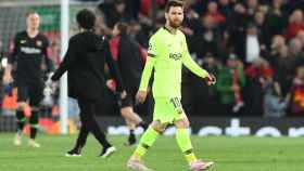 Una foto de Leo Messi tras caer eliminado ante el Liverpool / EFE
