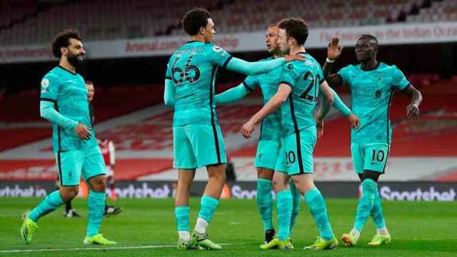 Los jugadores del Liverpool celebran un gol / EFE