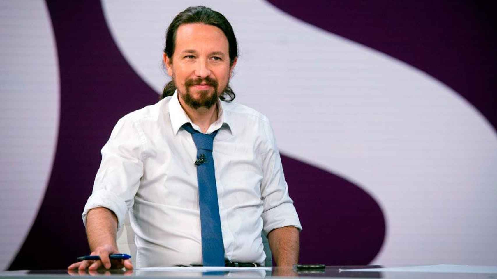 El líder de Unidas Podemos, Pablo Iglesias, en su retorno a los platós de televisión / EFE