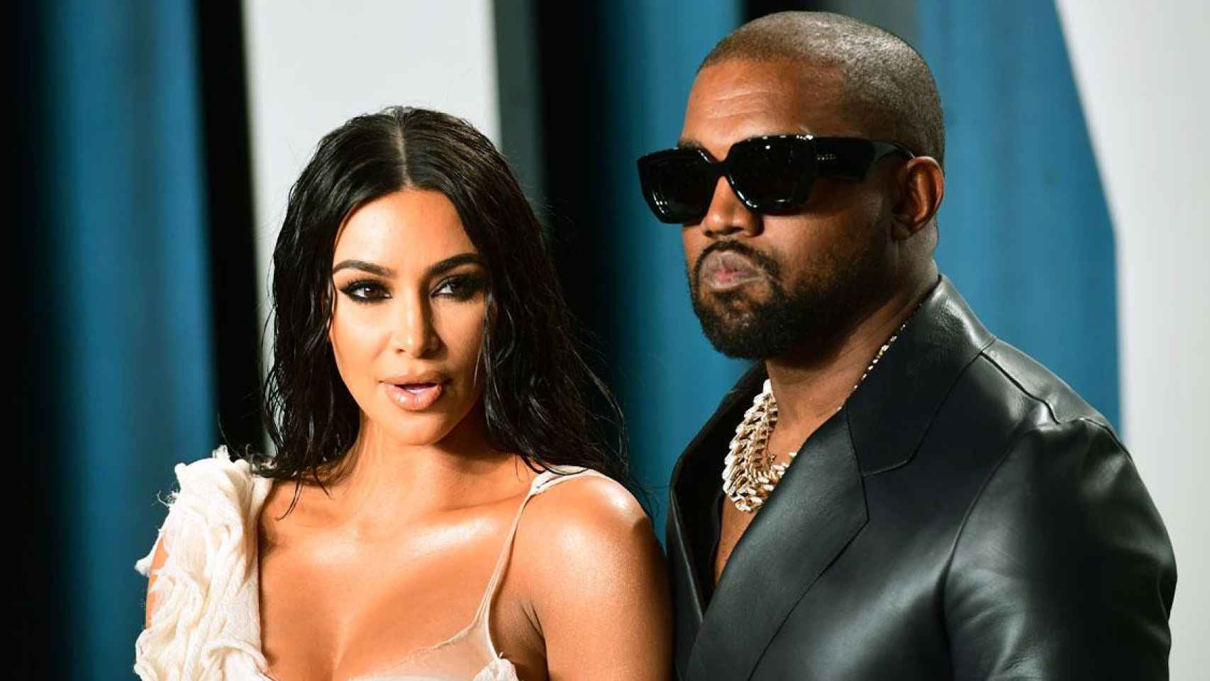 Kanye West (d) con su expareja, Kim Kardashian / EP
