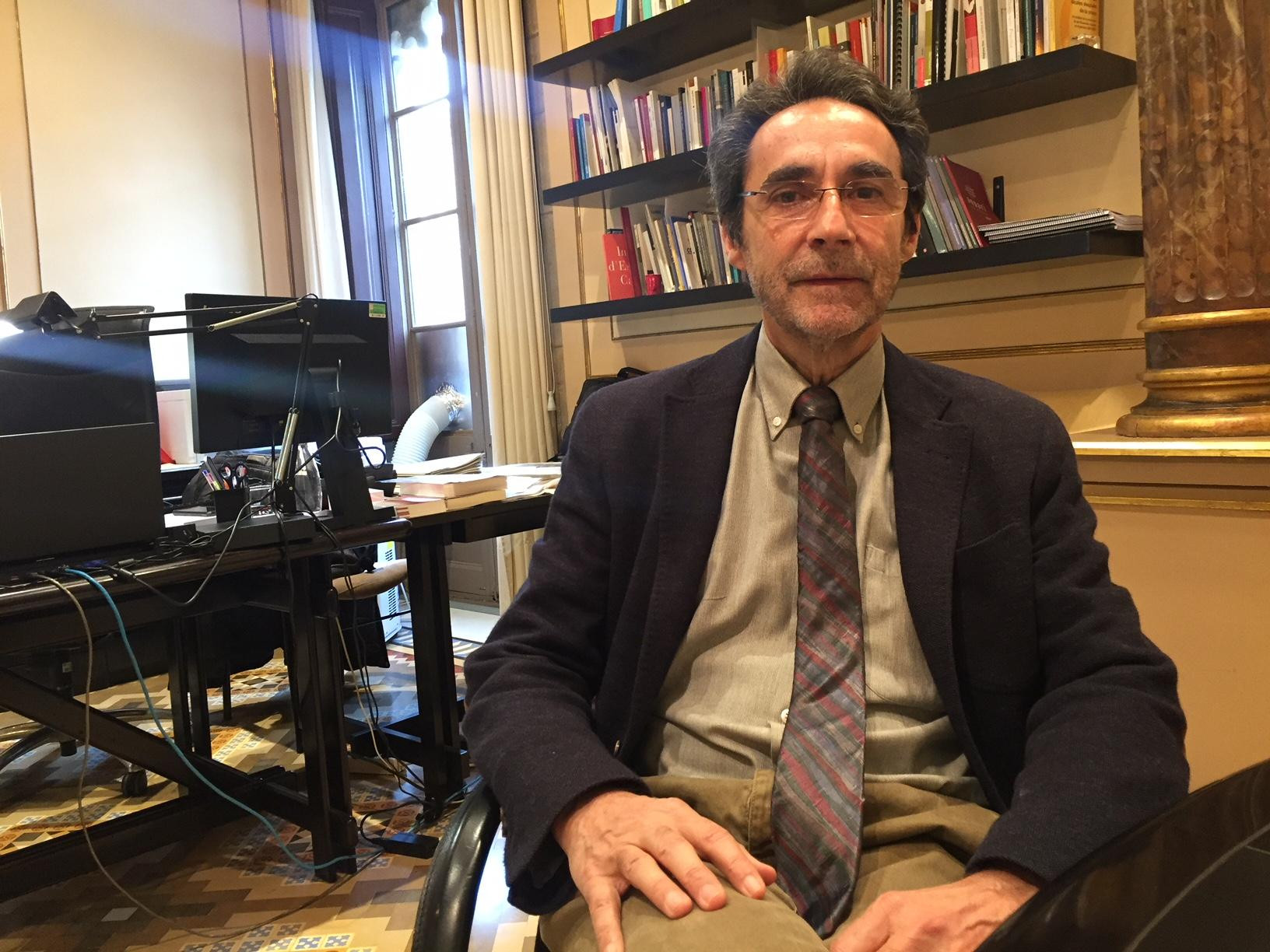 El director del Institut d'Estudis de l'Autogovern, Ferran Requejo, en la entrevista con 'Crónica Global' / CG