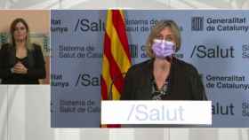 La 'consellera' de Salud, Alba Vergés, en su comparecencia para informar de las nuevas restricciones por el coronavirus / EUROPA PRESS