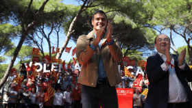 Los socialistas Pedro Sánchez y Miquel Iceta, en un acto del PSC / EFE