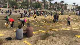 Una foto de la playa de Mataró que ha criticado en el exconcejal