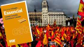 Diccionario castellano-catalán con banderas de España y Cataluña