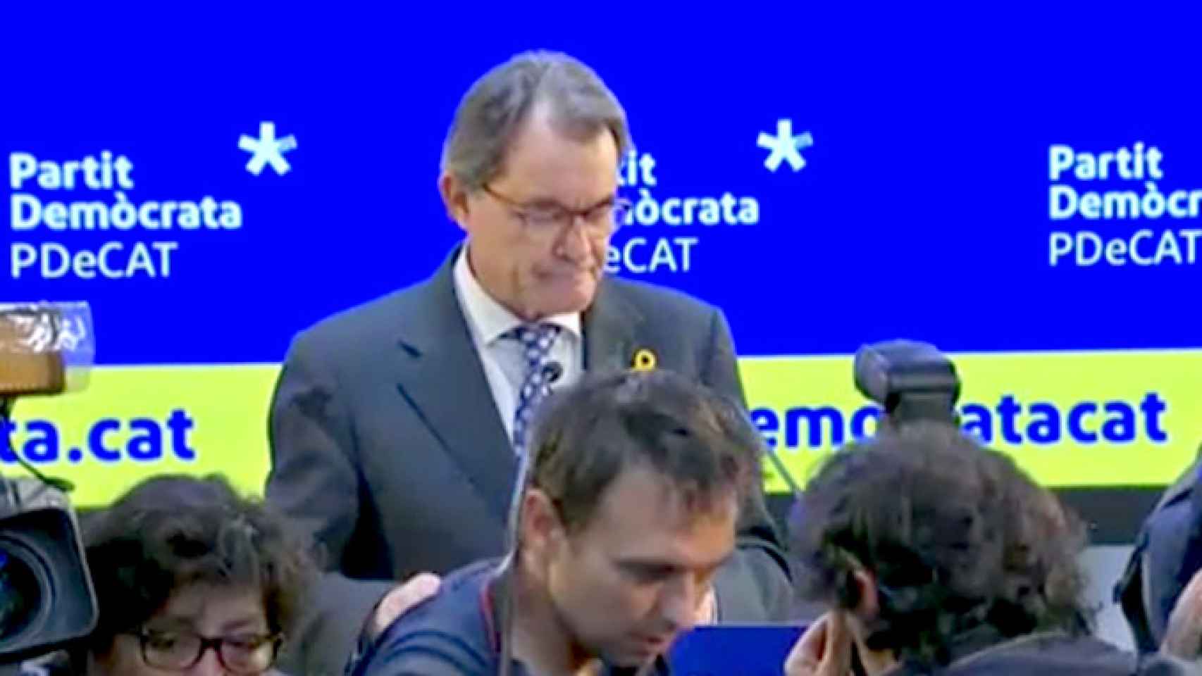 Artur Mas en la rueda de prensa de su adiós al PDeCAT / CG