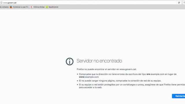 Captura de la página web Govern.cat, desactivada el martes por el Gobierno / CG