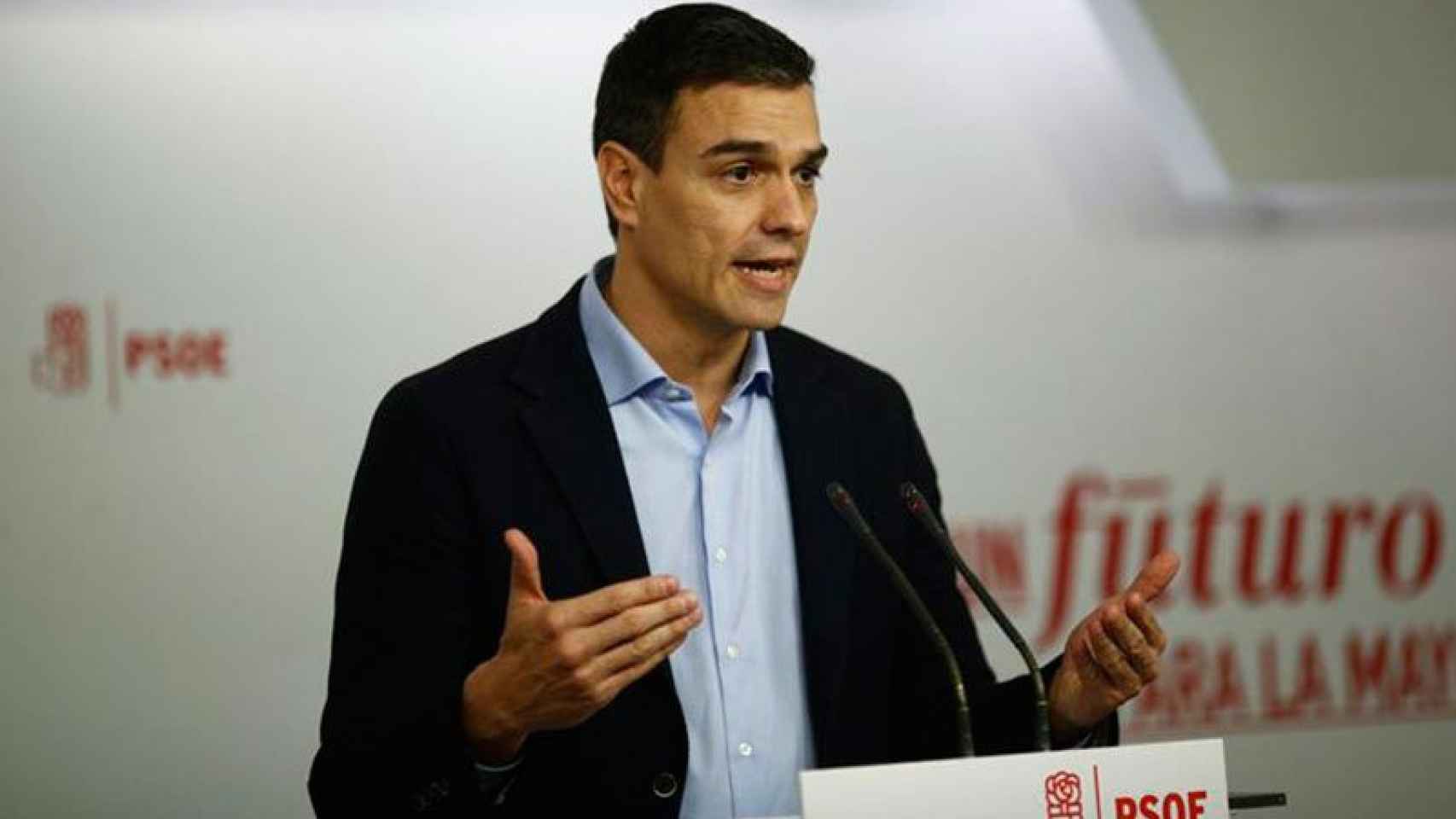Pedro Sánchez, tras la reunión de la comisión ejecutiva de su partido esta tarde.