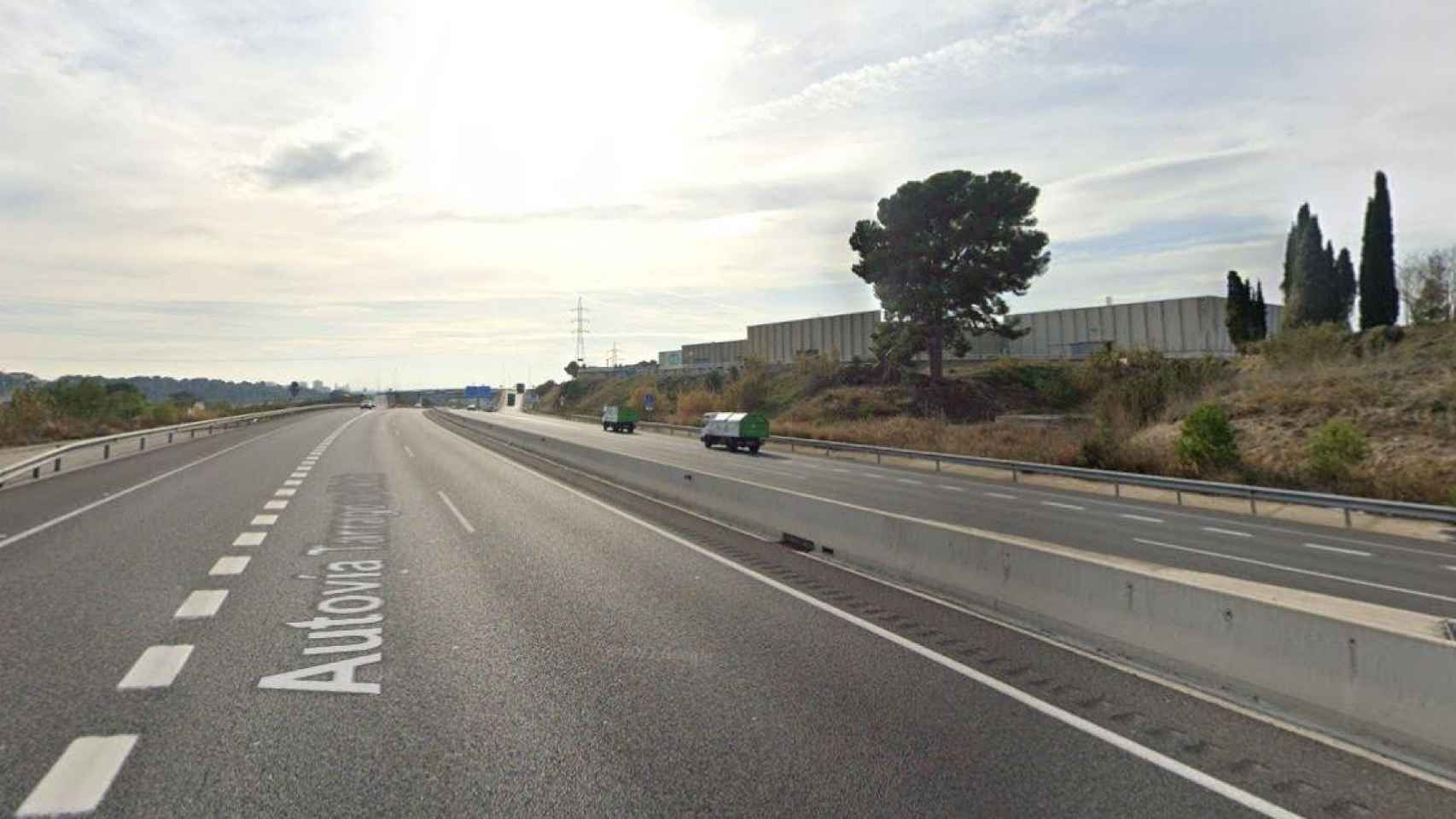 Zona de la A-27 en la que ha ocurrido el accidente mortal en Tarragona / GOOGLE STREET VIEW