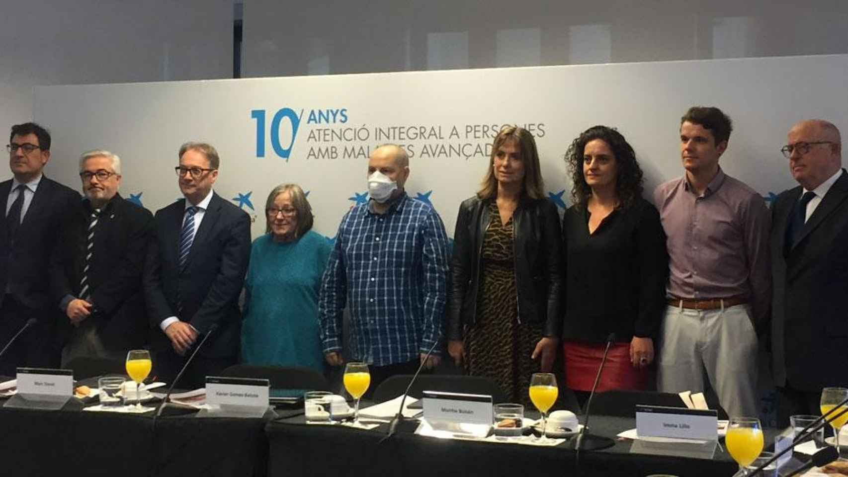 Lluís Noguera, director de CosmoCaixa (i); Josep Ballester, director general de Mutuam; y Marc Simón, subdirector Fundación La Caixa / CG