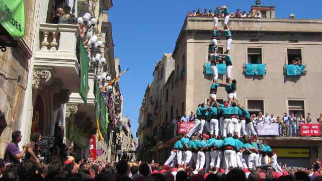 Imagen de archivo de una edición pasada de la jornada castellera de Sant Fèlix de Vilafranca. Detenido / JAUME ESCOFET (FLICKR)