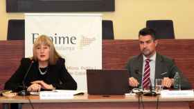 La presidenta y el secretario general de Fepime, Mª Helena de Felipe y César Sánchez, presentan el informe sobre pymes