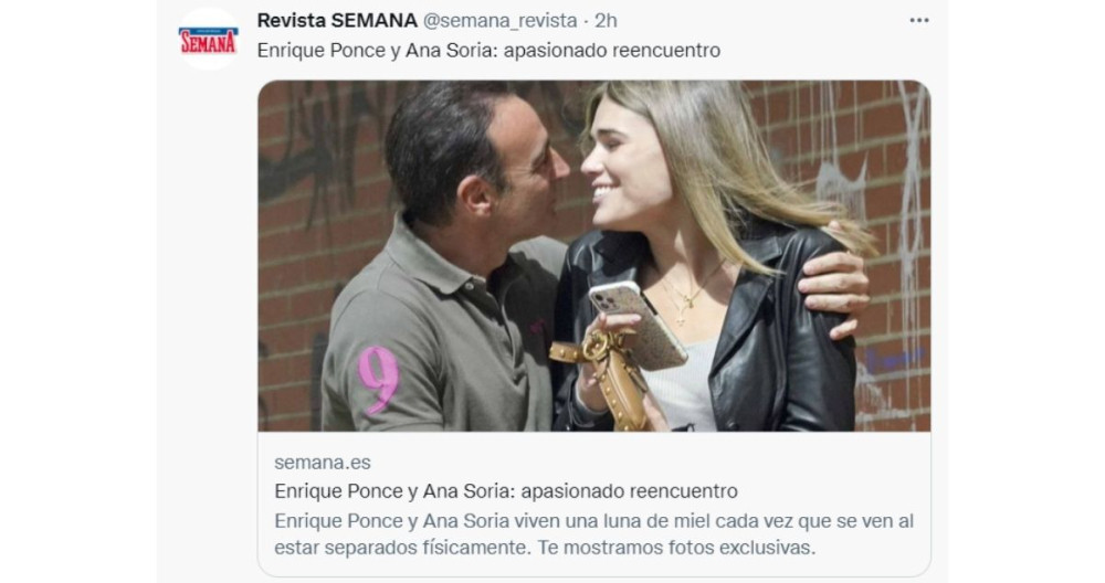 Enrique Ponce y Ana Soria en 'Semana'