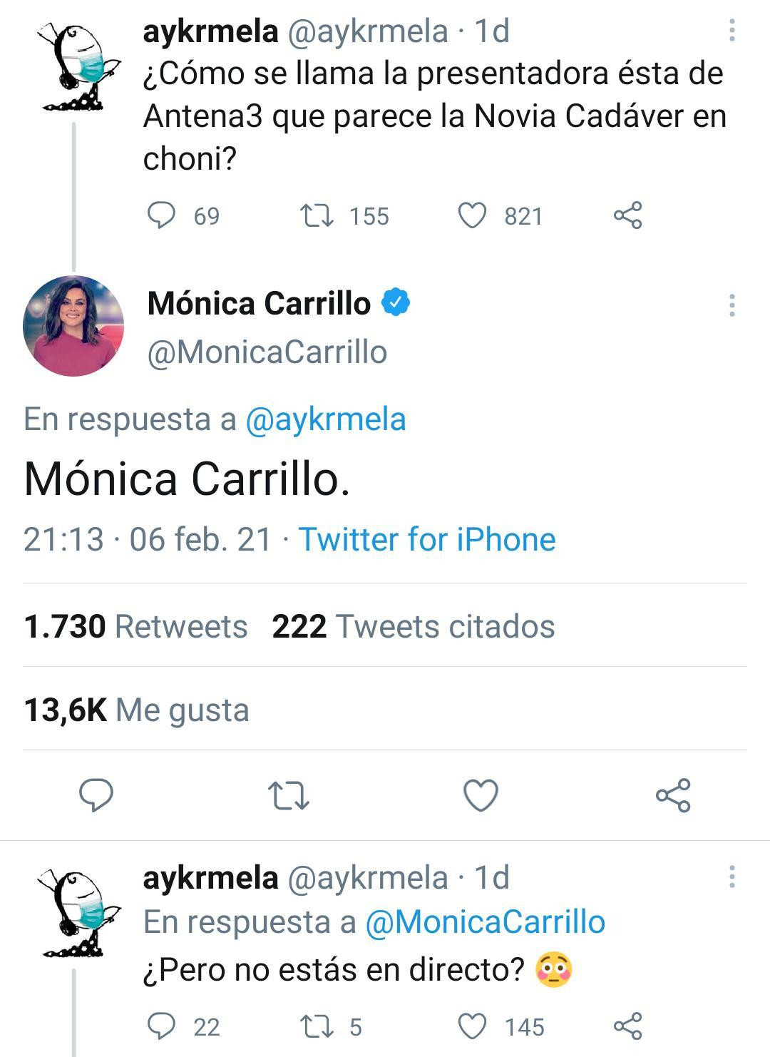 Mensajes a Mónica Carrillo