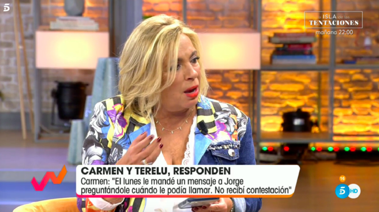 Carmen Borrego manda un mensaje a su madre desde el plató de 'Viva la vida' / MEDIASET