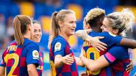 El Barça Femenino celebra un gol ante el Madrid / FC Barcelona