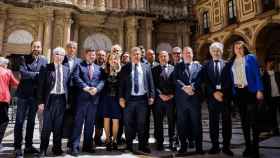 La junta directiva de Laporta, en una sesión ordinaria del Barça en la Abadía de Montserrat / FCB