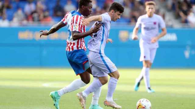 Yusuf Demir jugando contra el Girona / FC Barcelona