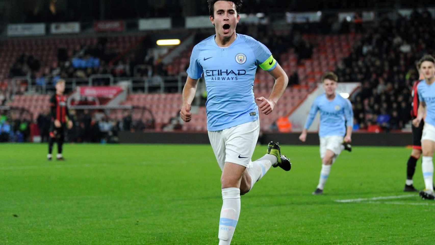 Eric García celebrando un gol con el Manchester City / EFE