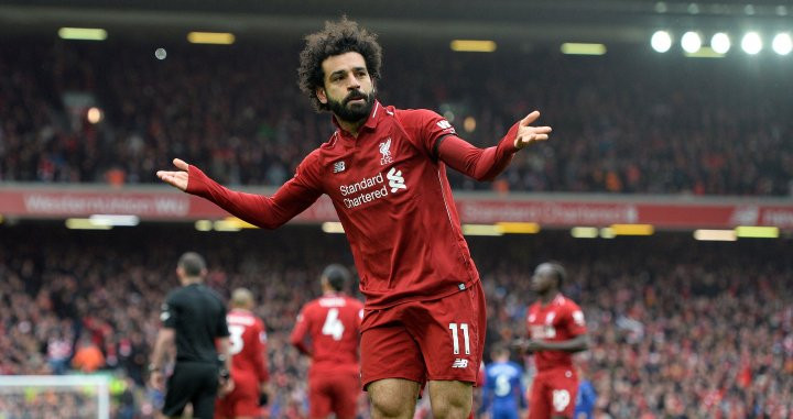 Mohamed Salah celebrando un gol con el Liverpool / EFE