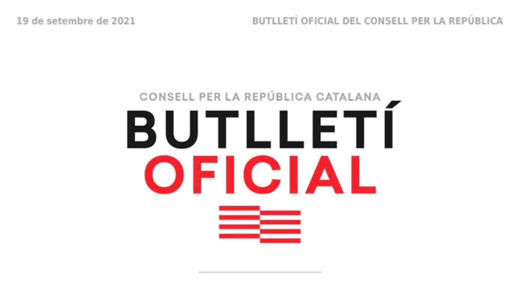 El Boletín Oficial del Consejo para la República donde se publican los decretos de Carles Puigdemont