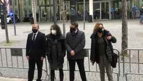 Miembros de la Sindicatura Electoral del 1-O encausados, a las puertas de la Ciutat de la Justícia de Barcelona / EP