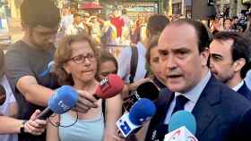 El secretario general del PP en Cataluña, Daniel Serrano, en sus declaraciones contra Quim Torra tras el acto del 17A / EP