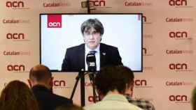 Carles Puigdemont durante la entrevista en la ACN / JxCat