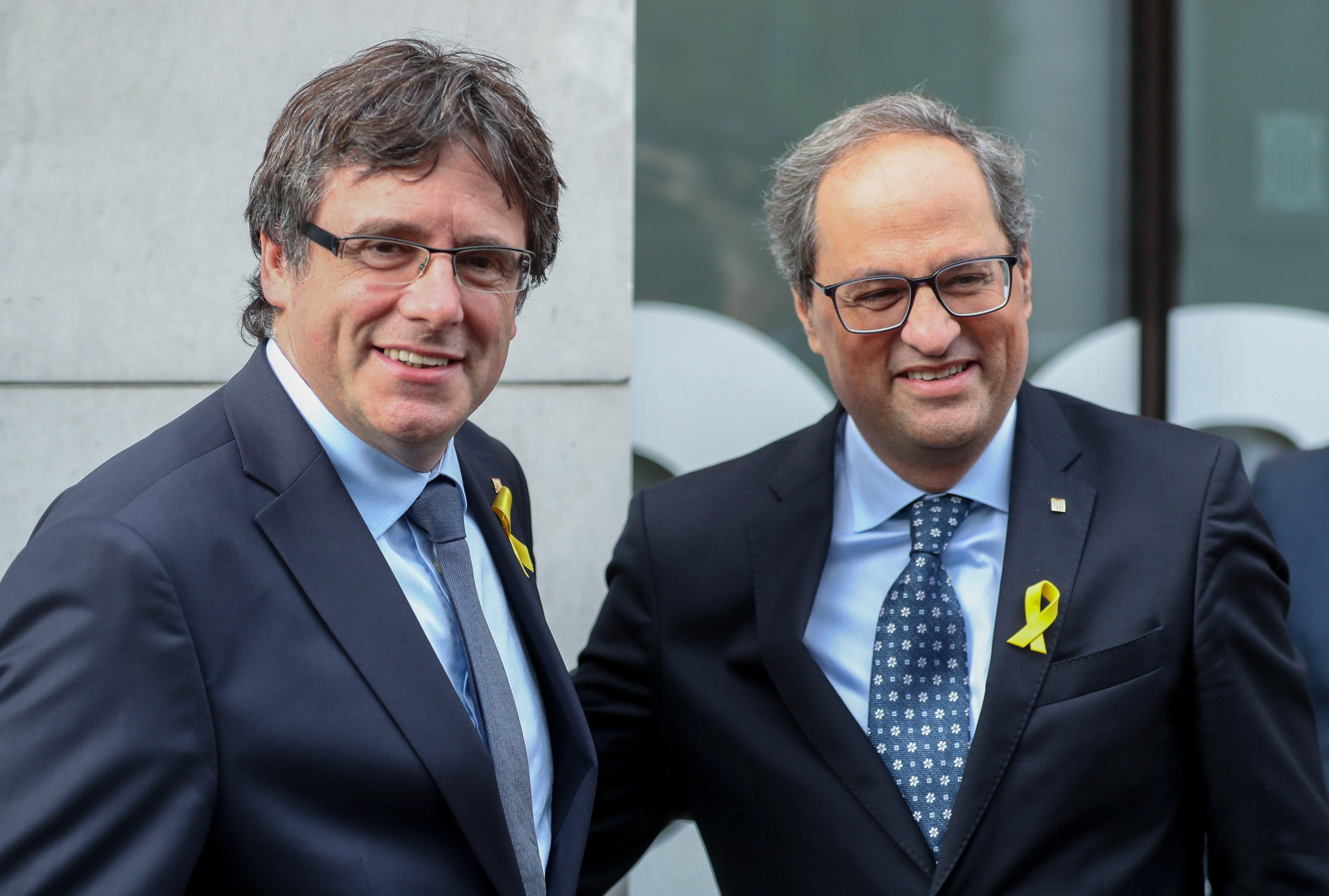 Carles Puigdemont y Quim Torra, expresidente y presidente de la Generalitat