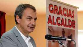 José Luis Rodríguez Zapatero en el acto público en el que ha participado hoy en León.