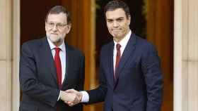 Mariano Rajoy y Pedro Sánchez, en la Moncloa.