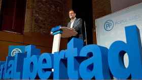 El presidente del Gobierno, Mariano Rajoy, durante su intervención en las jornadas del PP 'Para la libertad'