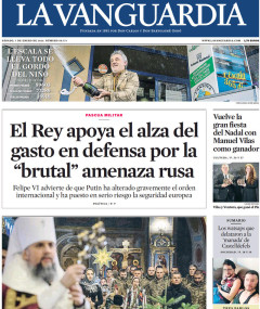 Portada de La Vanguardia, 7 de enero de 2023