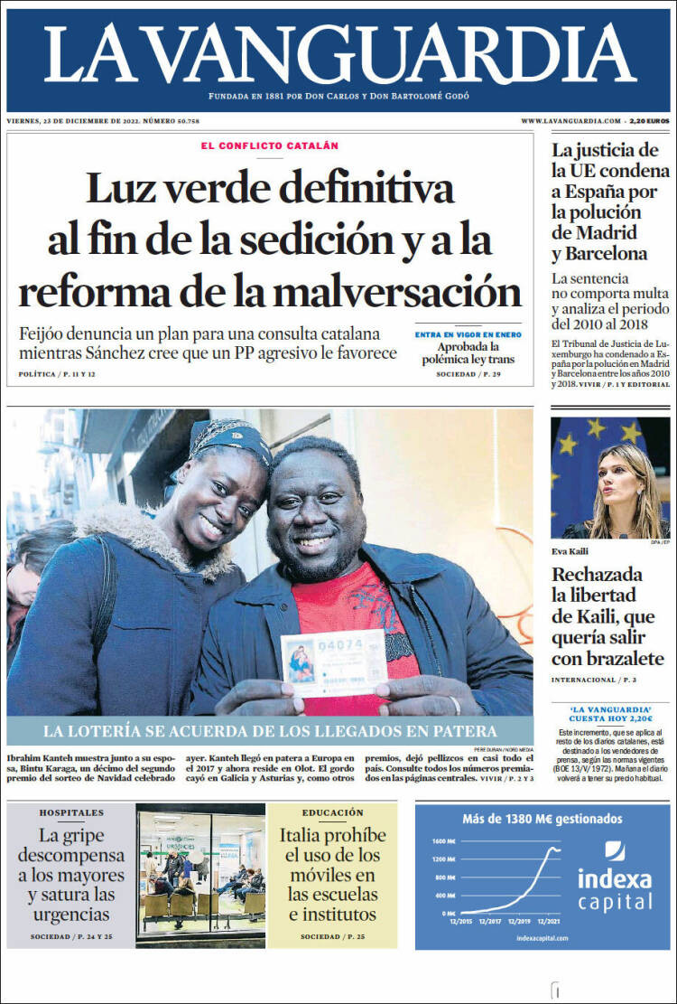 La Vanguardia 23 de diciembre